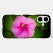 Donkerroze Bloem * Hoesje-Mate iPhone Case (Achterkant (horizontaal))