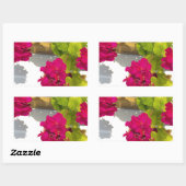 donkerroze bloembloem Geranium Rechthoekige Sticker (Vel)