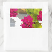 donkerroze bloembloem Geranium Rechthoekige Sticker (Tas)
