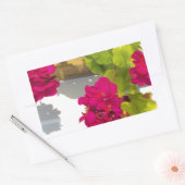 donkerroze bloembloem Geranium Rechthoekige Sticker (Envelop)
