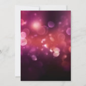 Donkerroze Bokeh Bachelorette Party Kaart (Achterkant)