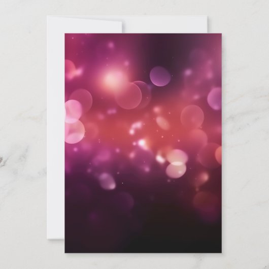 Donkerroze Bokeh Bachelorette Party Kaart (Achterkant)