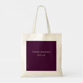 Donkerroze Bruiloftsfeest Weekend Martini  Tote Bag (Achterkant)