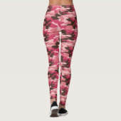 Donkerroze, bruine en roze Camouflage-Leggings Leggings (Achterkant)