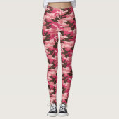Donkerroze, bruine en roze Camouflage-Leggings Leggings (Voorkant)