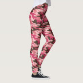 Donkerroze, bruine en roze Camouflage-Leggings Leggings (Rechts)