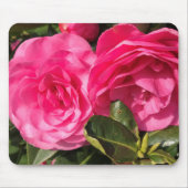 Donkerroze Camellia Flowers Muismat (Voorkant)