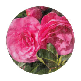 Donkerroze Camellia Flowers Snijplank
