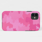 Donkerroze camouflage iPhone 5G Hoesje (Achterkant (horizontaal))