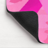 Donkerroze Camouflage roze lint Datum Muismat (Hoek)