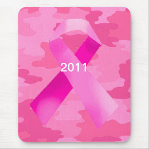 Donkerroze Camouflage roze lint Datum Muismat