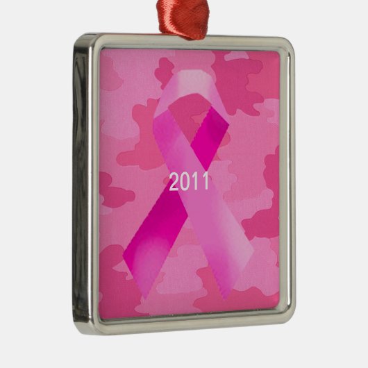 Donkerroze Camouflage roze lintdatum Ornament (Rechts)