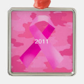 Donkerroze Camouflage roze lintdatum Ornament (Voorkant)