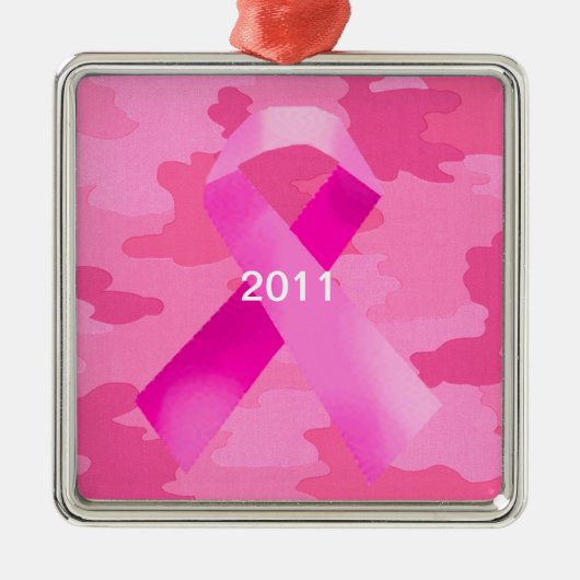 Donkerroze Camouflage roze lintdatum Ornament (Voorkant)