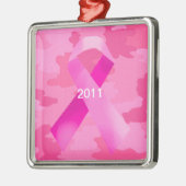 Donkerroze Camouflage roze lintdatum Ornament (Links)