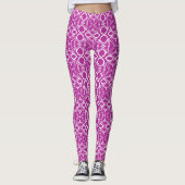 Donkerroze design leggings (Voorkant)