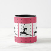 Donkerroze Design met Yoga Combo Coffee Mok/Cup Mok (Midden)