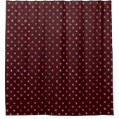 Donkerroze dotty Shower Curtain Douchegordijn (Voorkant)