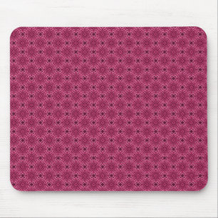 Donkerroze elegante cirkels Mousepad Muismat