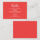 Donkerroze en gouden accommodatie Details Kaart (Voorkant / Achterkant)