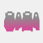 Donkerroze en grijs ombre Pattern Bedankdoosjes (Uitgevouwen)