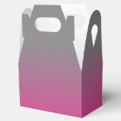Donkerroze en grijs ombre Pattern Bedankdoosjes (Geopend)
