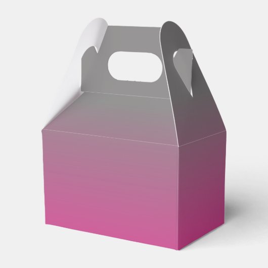 Donkerroze en grijs ombre Pattern Bedankdoosjes (Voorkant Zijde)