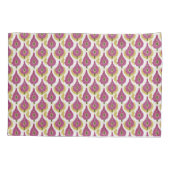 Donkerroze en mosterd Ikat patroon Kussensloop (Achterkant)