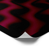 Donkerroze en zwart Abstract patroon Poster (Hoek)