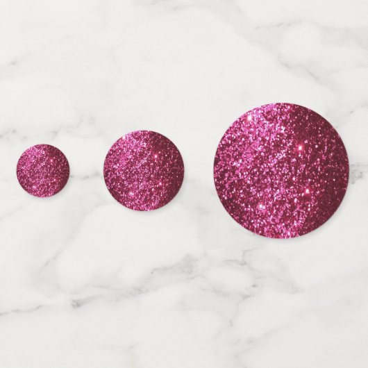 Donkerroze Faux Glitter Confetti (Voorkanten)