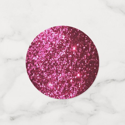 Donkerroze Faux Glitter Confetti (Kleine voorkant)