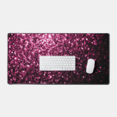 Donkerroze faux glitter schittert bureaumat (Keyboard & Muis)