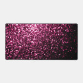 Donkerroze faux glitter schittert bureaumat (Voorkant)