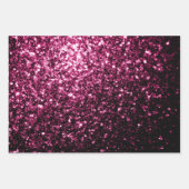 Donkerroze faux glitter sparkles bling inpakpapier vel (Voorkant)