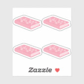 Donkerroze Floral Books Sticker (Vel)
