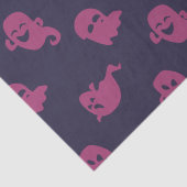 Donkerroze Geesten Donker Paarse Halloween Tissuepapier (Detail)