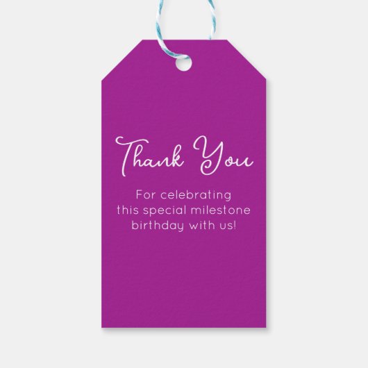 Donkerroze gejuich voor 55 jaar 55ste verjaardag cadeaulabel (Achterkant)