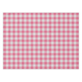Donkerroze geruite gingham Plaid Tafelkleed (Voorkant (Horizontaal))