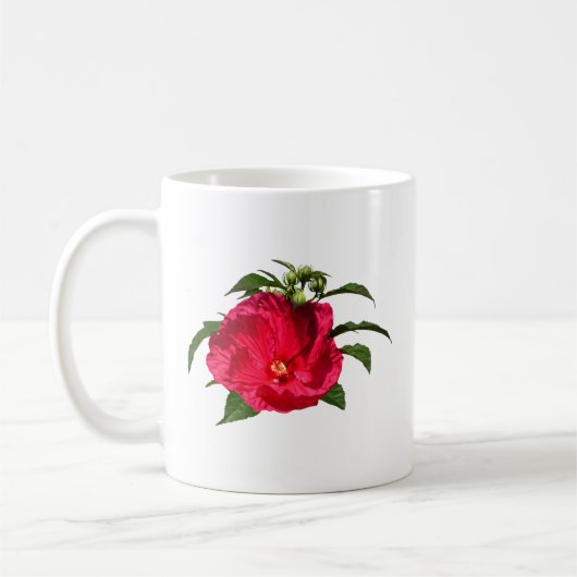 Donkerroze hibiscus koffiemok (Links)
