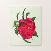 Donkerroze hibiscus legpuzzel (Verticaal)