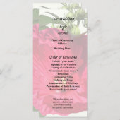 Donkerroze hibiscus programmakaart (Voorkant / Achterkant)