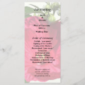 Donkerroze hibiscus programmakaart (Voorkant)