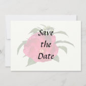 Donkerroze Hibiscus Save The Date (Achterkant)