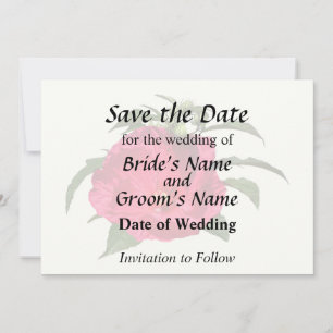 Donkerroze Hibiscus Save The Date