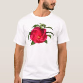 Donkerroze hibiscus t-shirt (Voorkant)