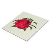 Donkerroze hibiscus tegeltje (Zijkant)