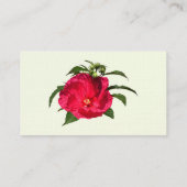 Donkerroze hibiscus visitekaartje (Achterkant)