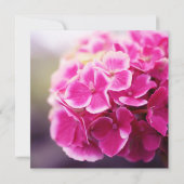 Donkerroze hydrangea Wedding Kaart (Achterkant)