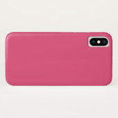 Donkerroze iPhone X Hoesje (Achterkant (horizontaal))