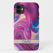 Donkerroze kleurgolven telefoonbehuizingen Case-Mate iPhone case (Achterkant)